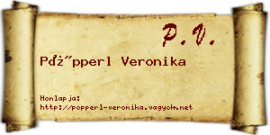 Pöpperl Veronika névjegykártya